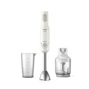 Philips Batidora de Mano - Potencia 650W - Varias Velocidades - Picadora - Vaso Medidor - Cuchillas de Acero Inoxidable - Color Blanco