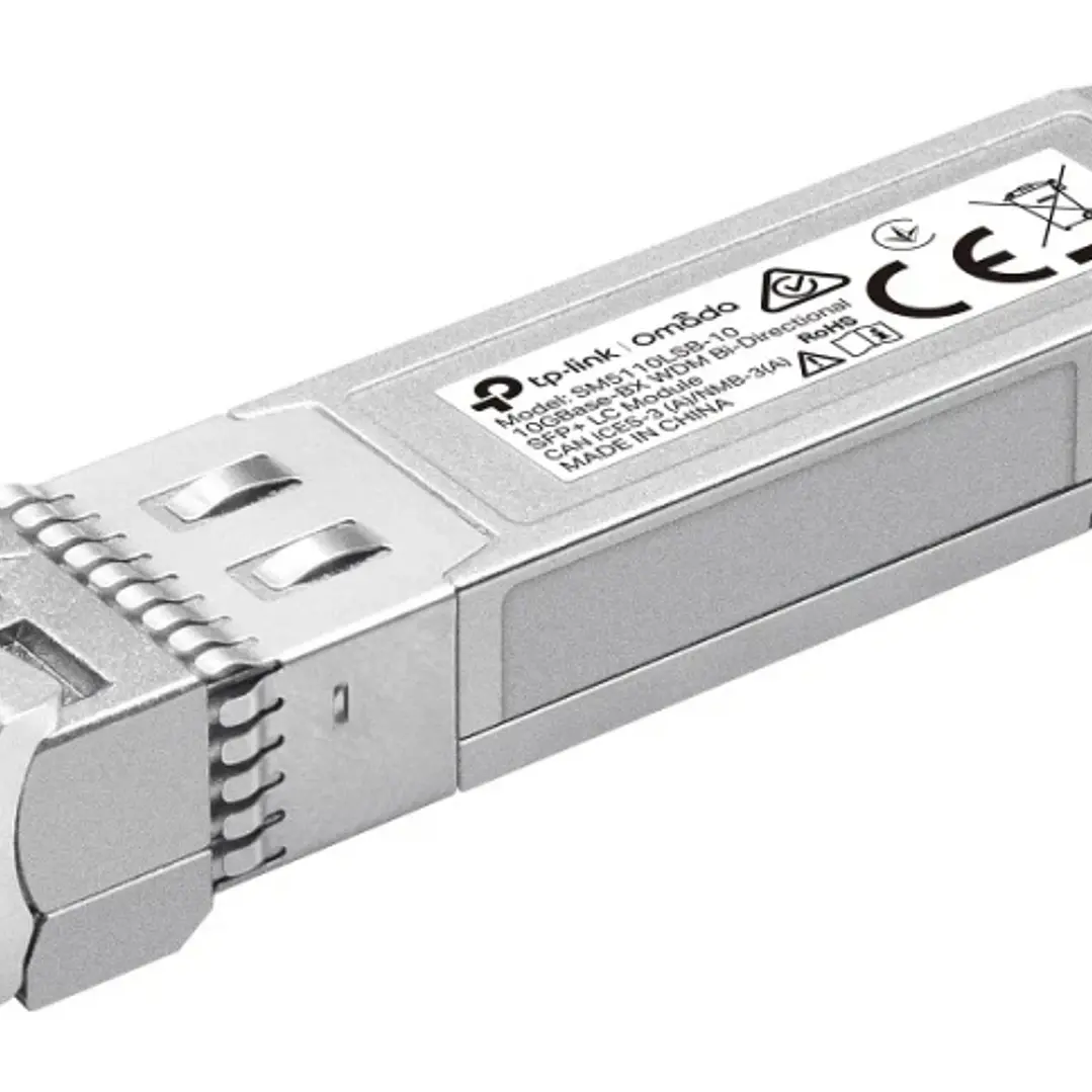 TP-Link Omada SM5110LSB-10 Modulo Transceptor SFP+ - 10GBase-BX WDM - Fibra Optica hasta 10km - Velocidad hasta 10Gbps - Conexion en Caliente - Monito 1