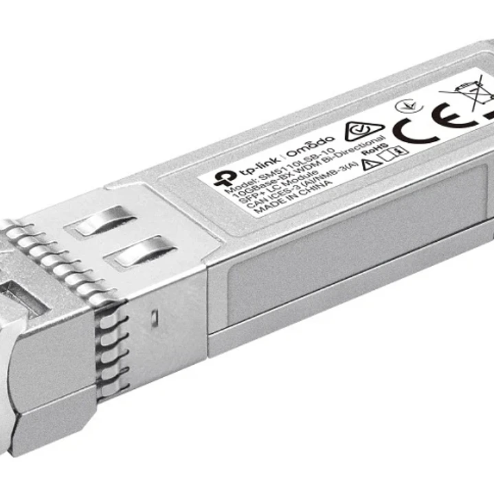 TP-Link Omada SM5110LSB-10 Modulo Transceptor SFP+ - 10GBase-BX WDM - Fibra Optica hasta 10km - Velocidad hasta 10Gbps - Conexion en Caliente - Monito 1