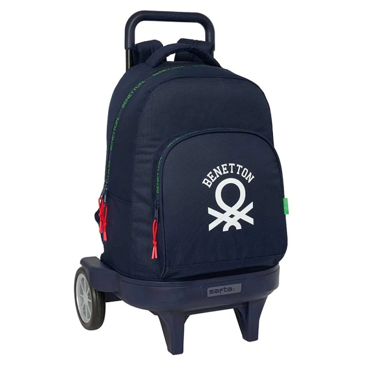 Safta Benetton Together Mochila con Carro - Bolsillo Frontal - Ruedas Antivibracion - Hombreras Acolchadas - Asa Acolchada - Tarjeta ID - Base Reforza 1