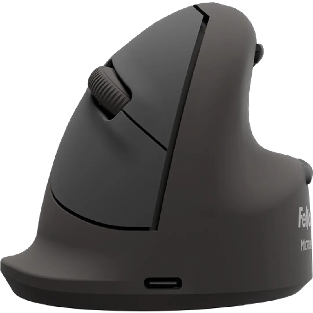 Fellowes Breyta Plus Raton Inalambrico Ergonomico Vertical 2400ppp - Tamaño Grande - Bluetooth®, Dongle USB y Conexion por Cable - Certificado por FIR 1