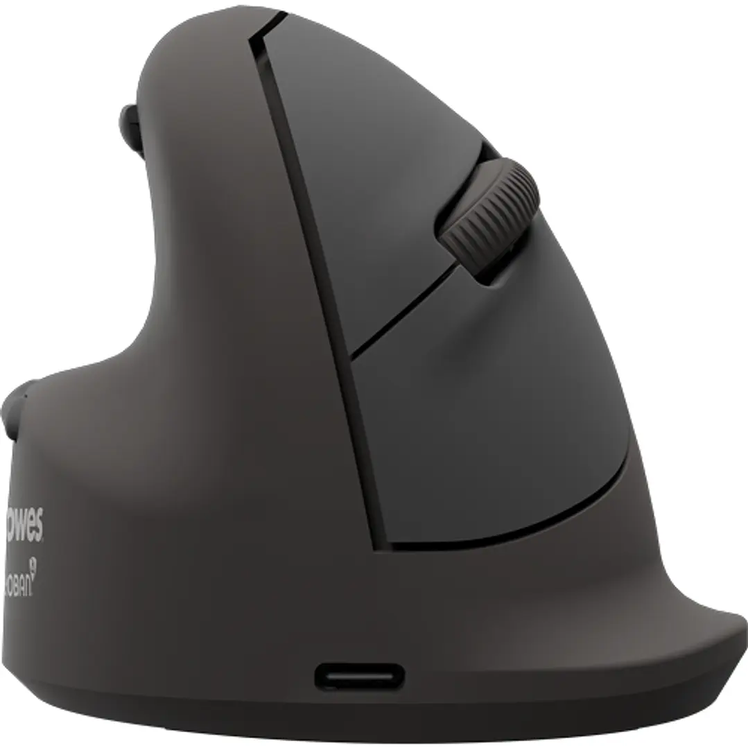 Fellowes Breyta Plus Raton Inalambrico Ergonomico Vertical 2400ppp - Tamaño Mediano - Bluetooth®, Dongle USB y Conexion por Cable - Certificado por FI 1