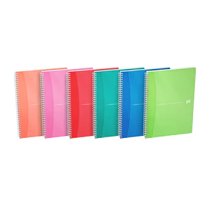 Oxford Office My Colours Cuaderno Espiral A4 - Tapa de Plastico - 5x5 - 90 Hojas - Colores Surtidos