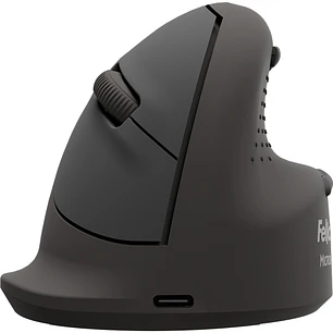 Fellowes Breyta Plus Raton Inalambrico Ergonomico Vertical 2400ppp - Tamaño Mediano - Bluetooth®, Dongle USB y Conexion por Cable - Certificado por FI
