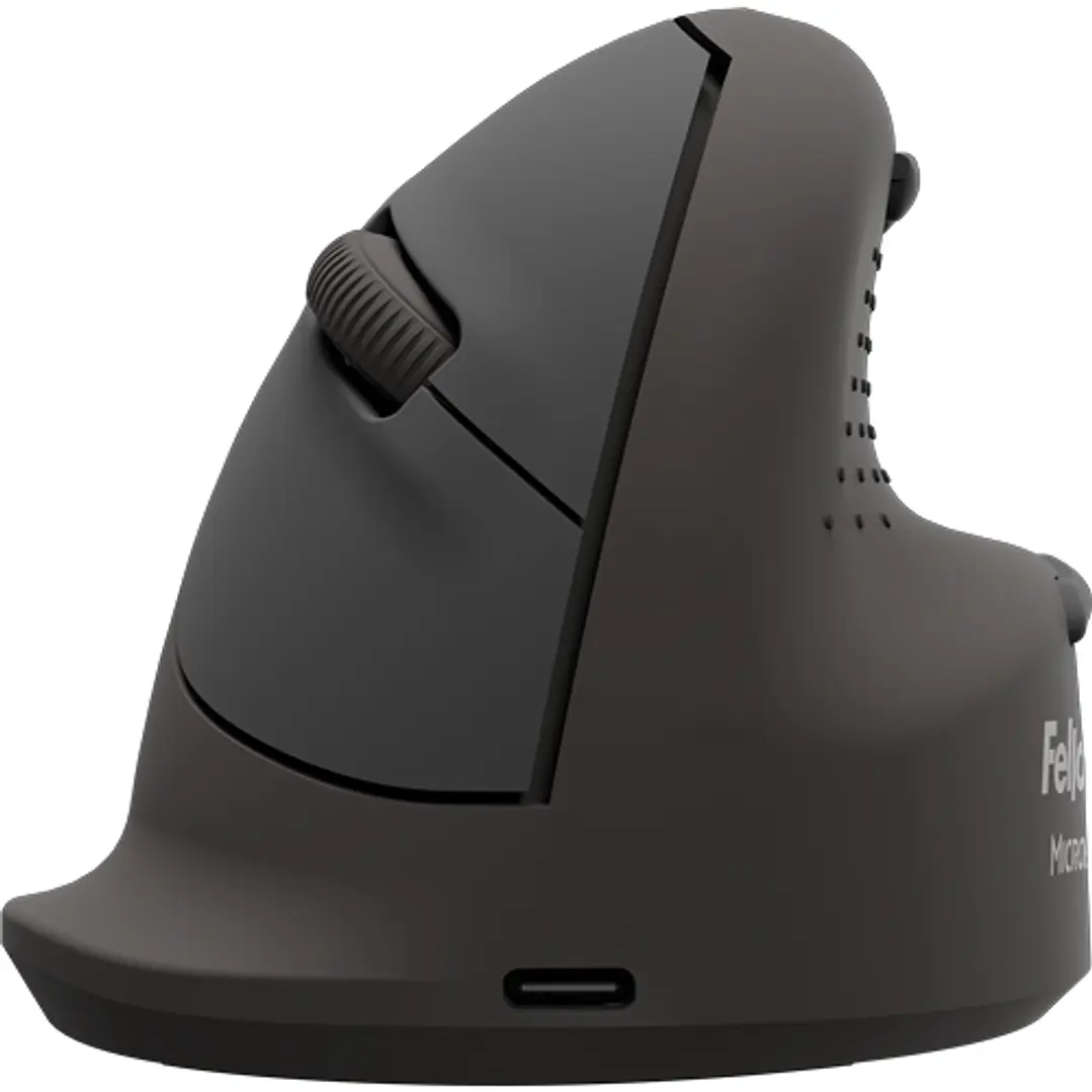 Fellowes Breyta Plus Raton Inalambrico Ergonomico Vertical 2400ppp - Tamaño Mediano - Bluetooth®, Dongle USB y Conexion por Cable - Certificado por FI 1