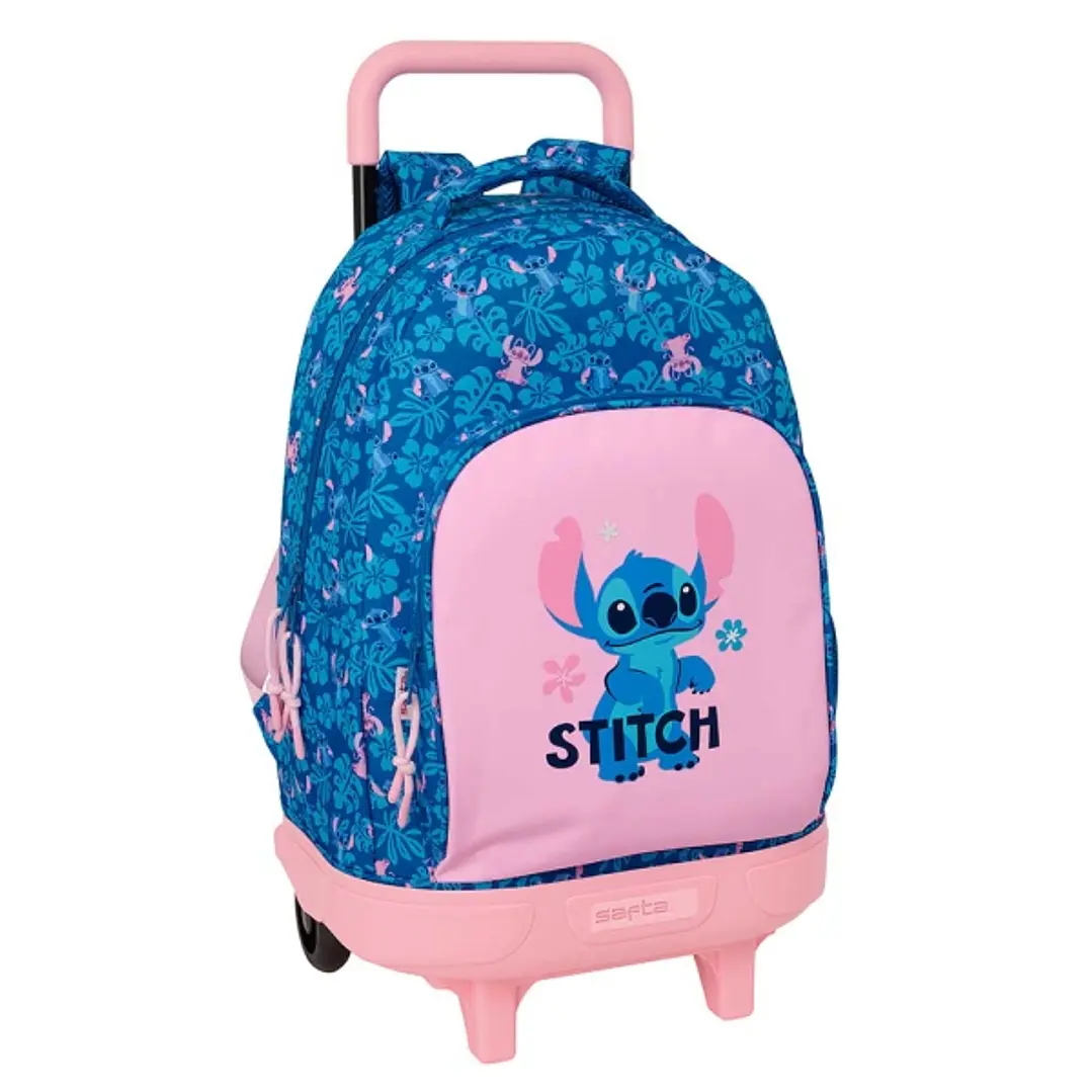 Safta Stitch Lio Mochila con Carro - Extraible - 33L - Portabotellas - Tarjeta de Identificacion Personal - Cremallera con Doble Tirador - Asa - Bolsi 1