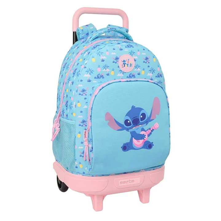 Safta Stitch Waves Mochila con Carro - Extraible - 33L - Portabotellas - Tarjeta de Identificacion Personal - Cremallera con Doble Tirador - Asa - Bol 1