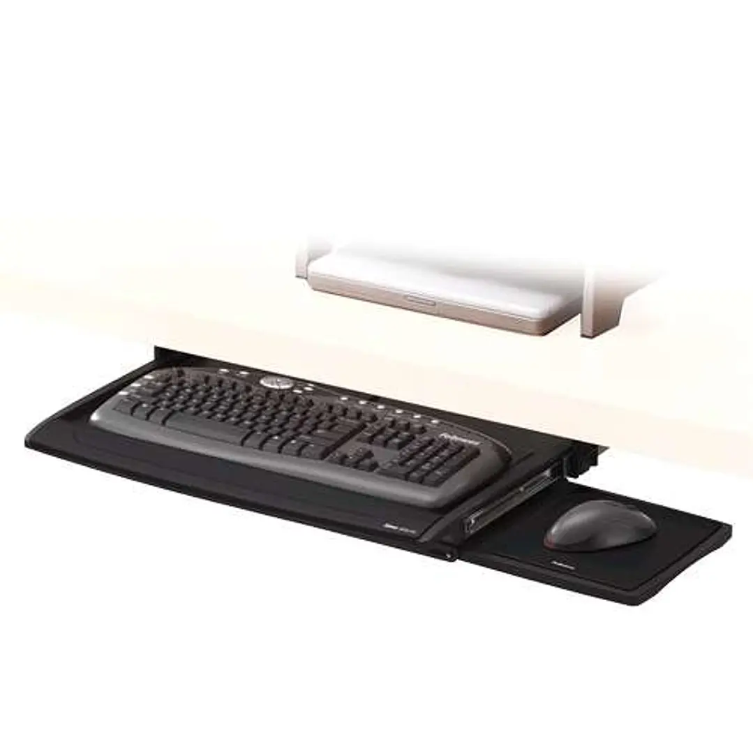 Fellowes Deluxe Office Suites Bandeja para Teclado - Posicion para el Raton - Reposamuñecas Incorporado 1