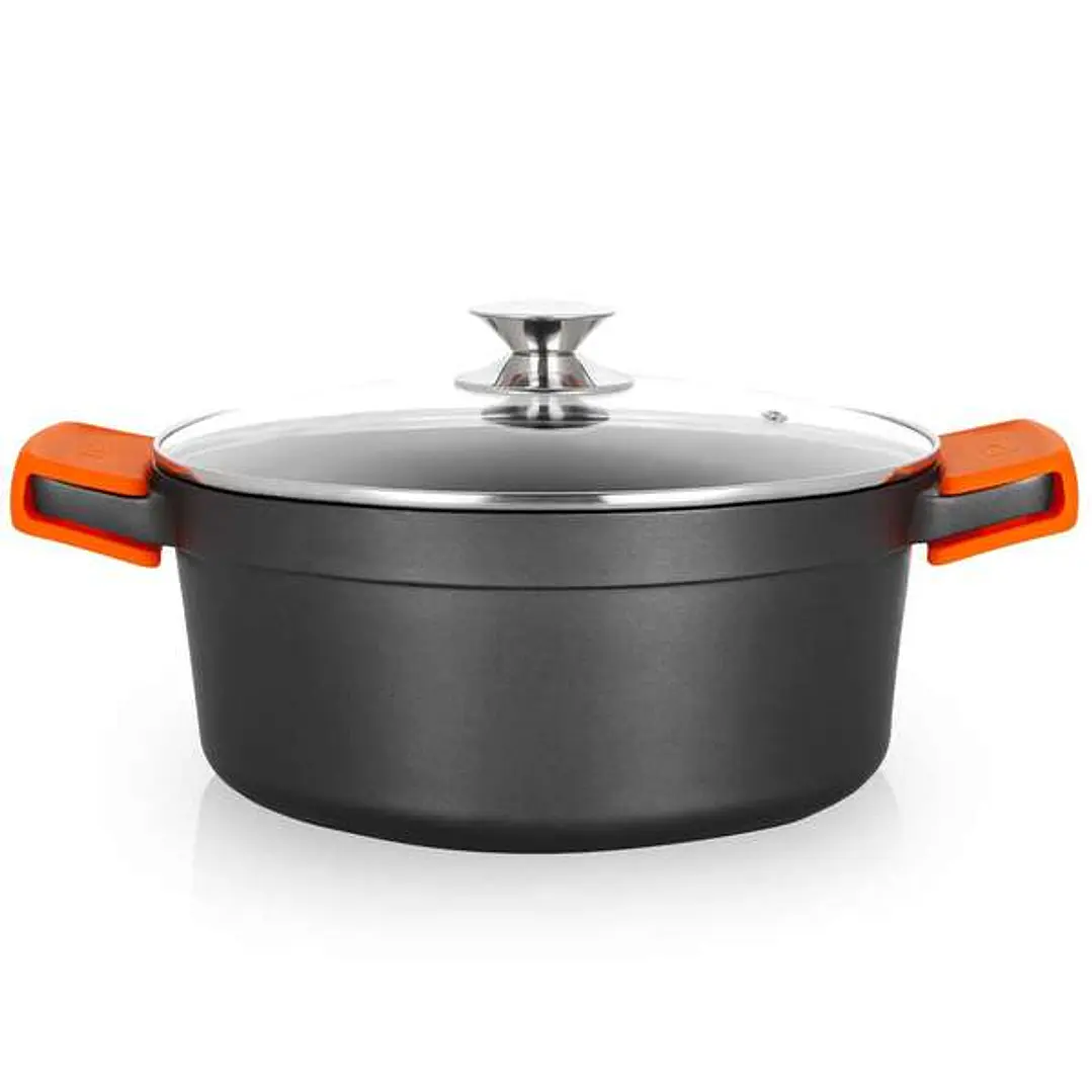 Orbegozo CDH 3028 - Cacerola de Aluminio Fundido - Cocina con Seguridad y Versatilidad - Antiadherente y Apta para Todo Tipo de Fuegos 1