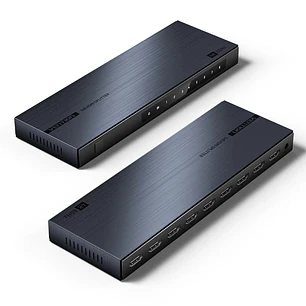 Vention Duplicador HDMI - Resolucion 4K - 1 Entrada - 8 Salidas - Aluminio - Color Negro