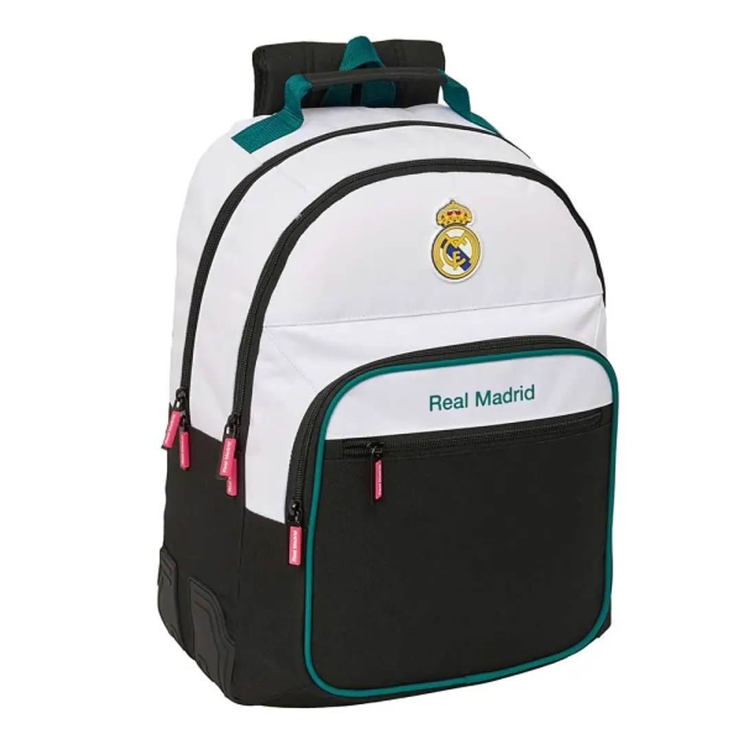 Safta Real Madrid Equipacion 26/27 Mochila - Adaptable a Carro - Bolsillo Frontal - Portabotellas - Cremallera con Doble Tirador - Asa de Mano - Espal 1
