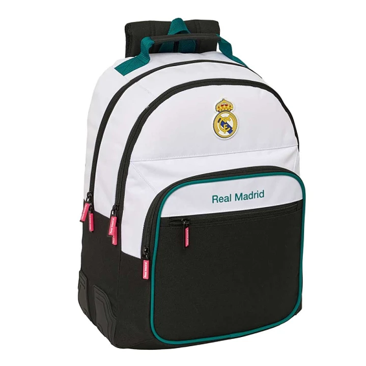 Safta Real Madrid Equipacion 26/27 Mochila - Adaptable a Carro - Bolsillo Frontal - Portabotellas - Cremallera con Doble Tirador - Asa de Mano - Espal 1
