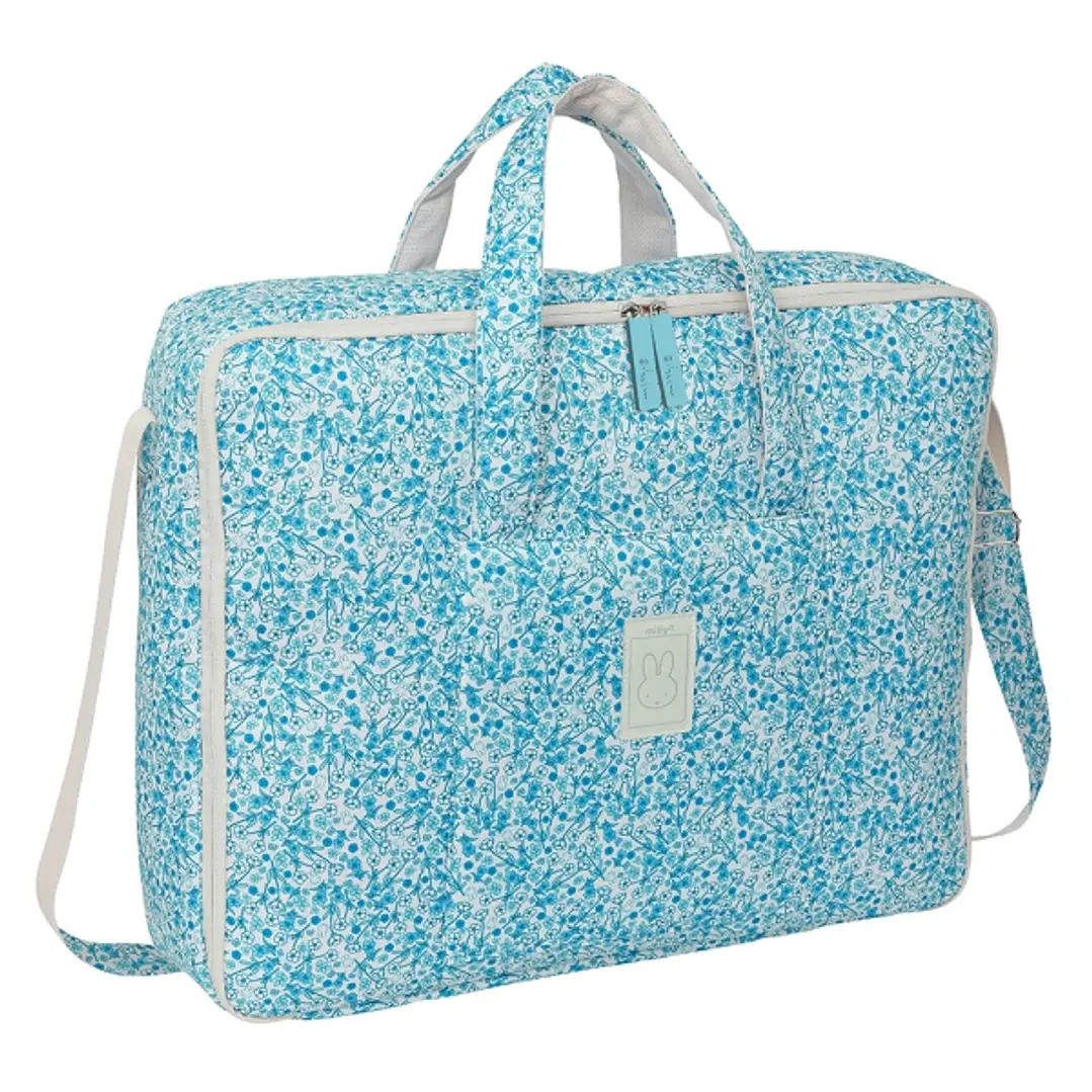 Safta Miffy Mum Garden Maleta de Bebe de 28L - Cremallera Doble - Bolsillo Frontal - Bolsillos Internos - Bandolera Ajustable - Asas Superiores para T 1