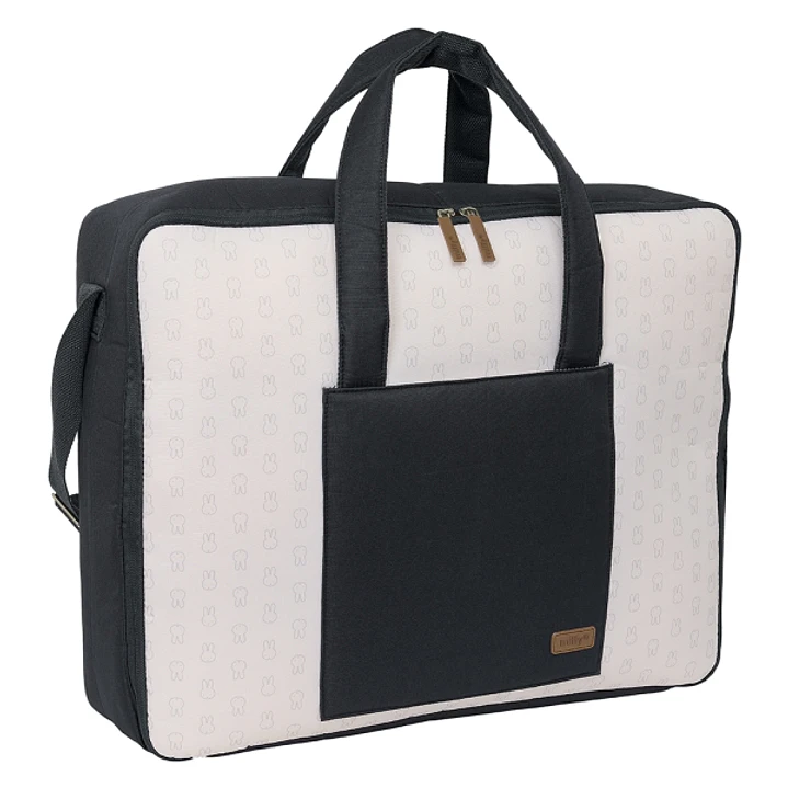 Safta Miffy Mum Moon Maleta de Bebe de 28L - Cremallera Doble - Bolsillo Frontal - Bolsillos Internos - Interior Acolchado - Bandolera Ajustable - Asa 1