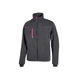 Upower Pluton Lady Chaqueta de Tela Resistente - Talla 6XL - Suave, Repelente al Agua, Transpirable, Secado Rapido, Multiples Bolsillos, Capuchon Retr