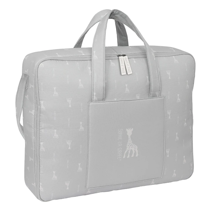Safta Sophie la Girafe Mum Maleta de Bebe de 28L - Cremallera Doble - Bolsillos Internos - Forrada y Acolchada - Bandolera Ajustable - Asas Superiores 1