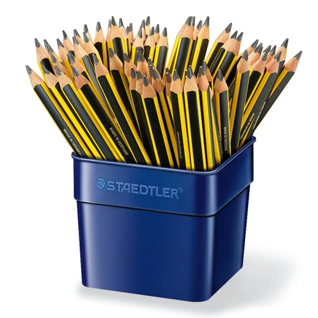 Staedtler Noris 119 Jumbo Cubo Expositor con 72 Lapices de Grafito Triangular - Mina HB2 Ultrarresistente de 4mm - Madera de Bosques Sostenibles 1