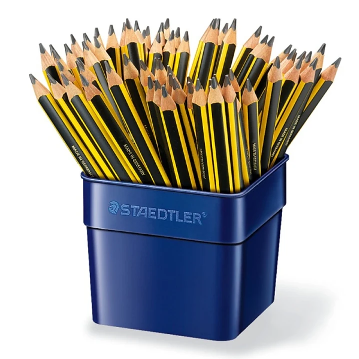 Staedtler Noris 119 Jumbo Cubo Expositor con 72 Lapices de Grafito Triangular - Mina HB2 Ultrarresistente de 4mm - Madera de Bosques Sostenibles 1