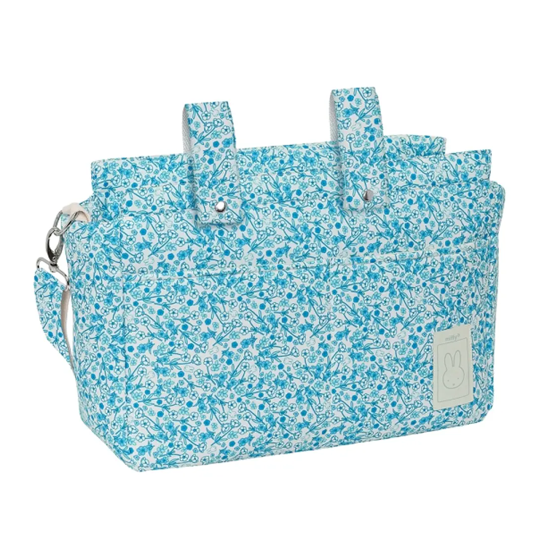 Safta Miffy Mum Garden Bolso de 17.94L - Adaptable al Carrito con Velcro - Bolsillos Frontales - Dos Bolsillos Traseros - Cremallera - Bandolera Ajust 1