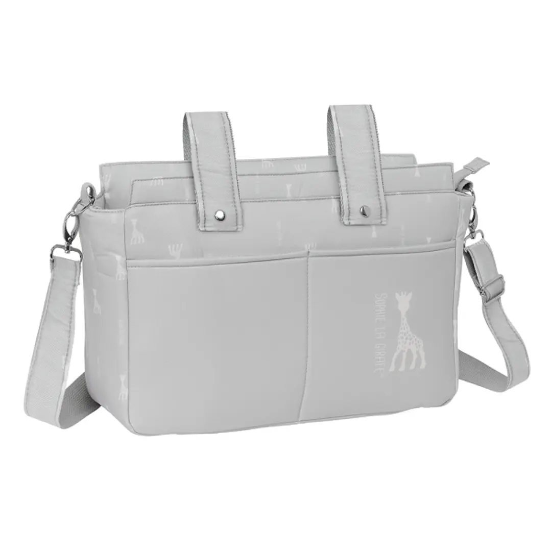 Safta Sophie la Girafe Mum Bolso de 17.94L - Adaptable al Carrito - Cremallera - Bolsillos Frontales - Organizador Interior - Bandolera Ajustable - 46 1