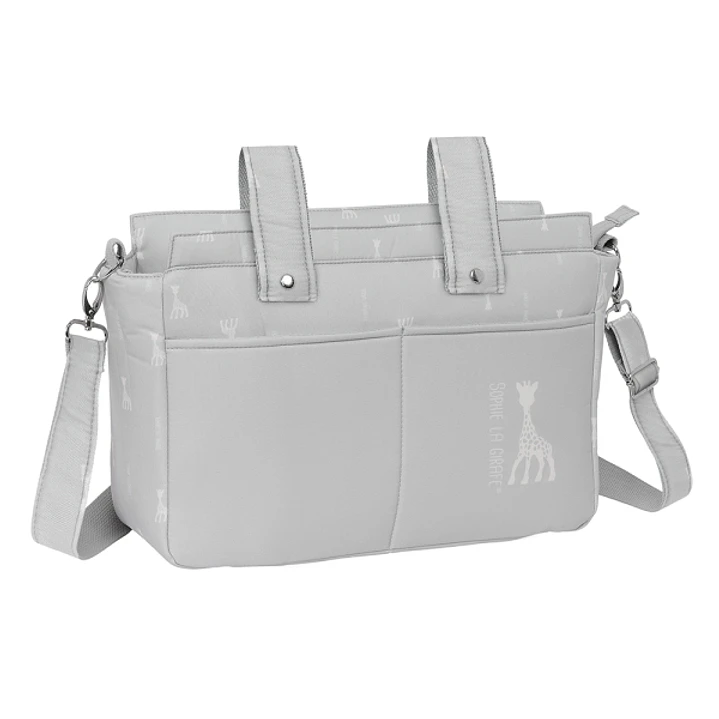 Safta Sophie la Girafe Mum Bolso de 17.94L - Adaptable al Carrito - Cremallera - Bolsillos Frontales - Organizador Interior - Bandolera Ajustable - 46 1