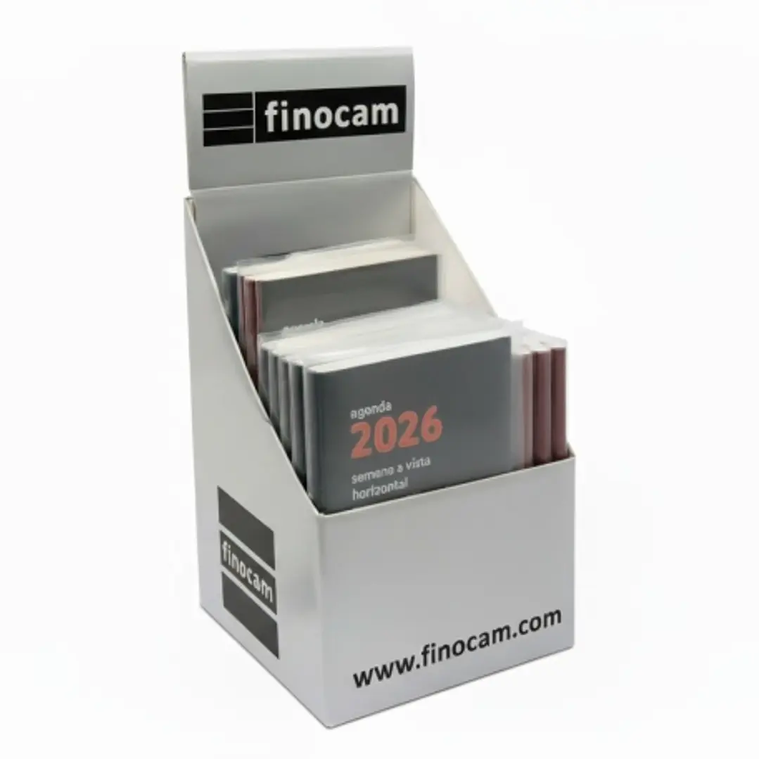 Finocam Expositor con 12 Agendas Planas Min/Coctel Surtidas en Catalan - Anual 2026 - Color Surtidos 1