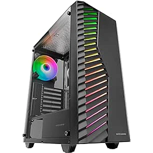 Mars Gaming MC-VOLT Caja Torre ATX - Ventilador ARGB de 120mm - Ventana Lateral de Cristal Templado - Rejilla Frontal ARGB - 7 Ranuras de Expansion - 