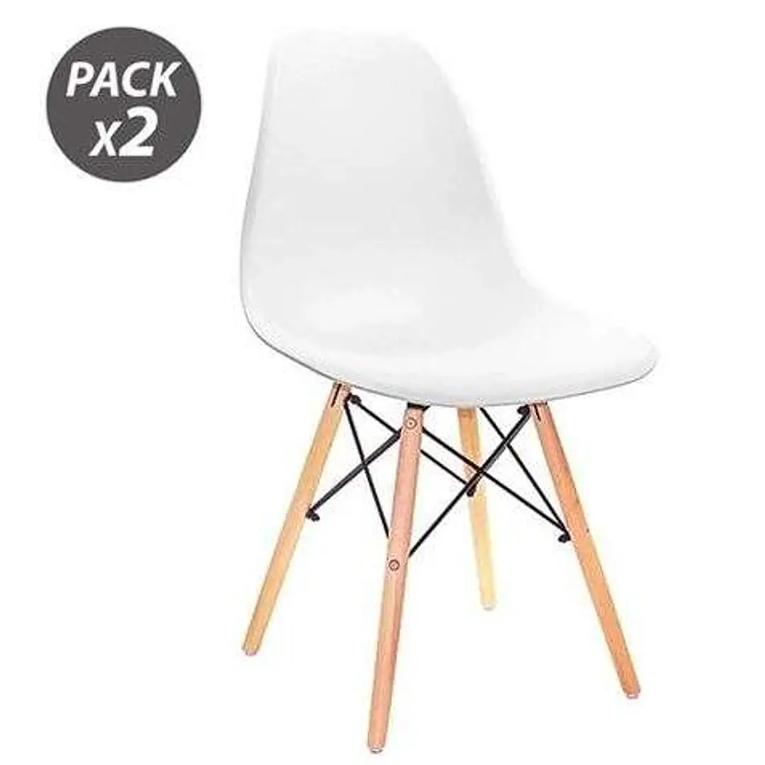 Muvip Pack 2 Sillas Design D100 - Color Blanco 1