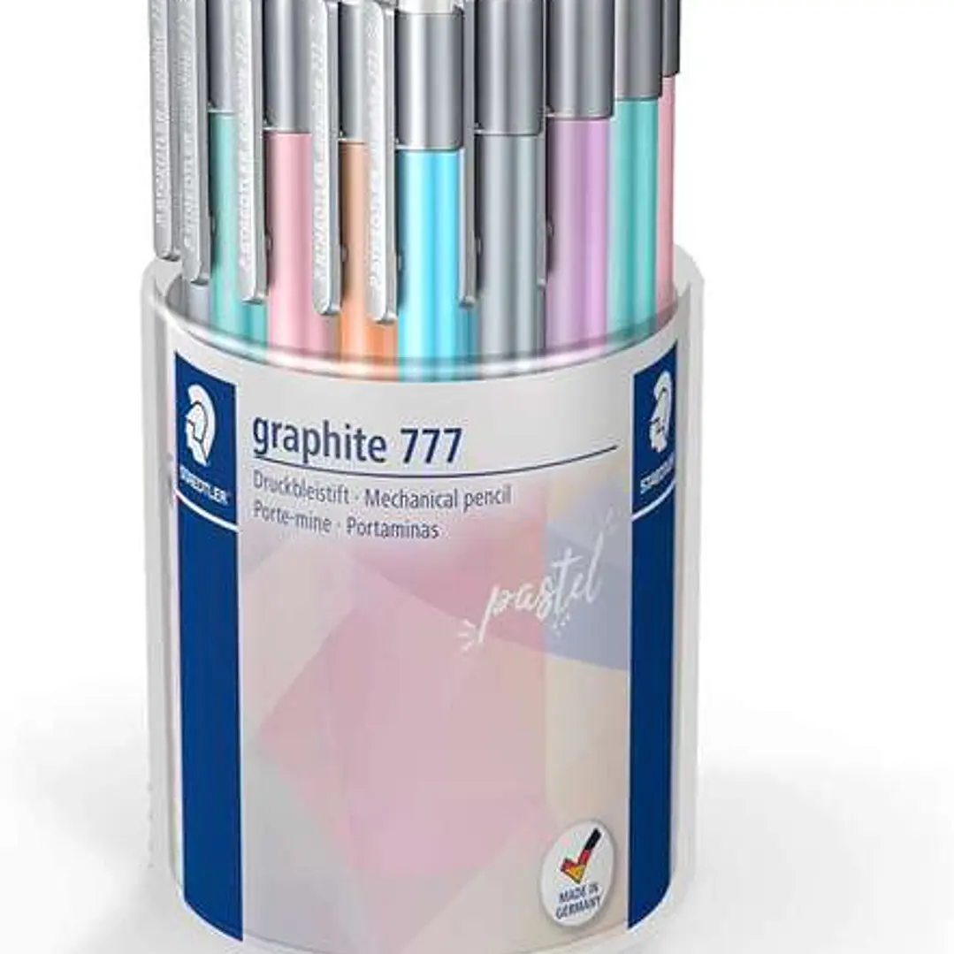 Staedtler Graphite 777 Pack de 36 Portaminas - Trazo 0.5mm - Cuerpo Engomado - Colores Surtidos 1