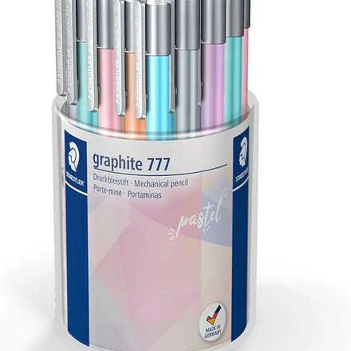 Staedtler Graphite 777 Pack de 36 Portaminas - Trazo 0.5mm - Cuerpo Engomado - Colores Surtidos 1
