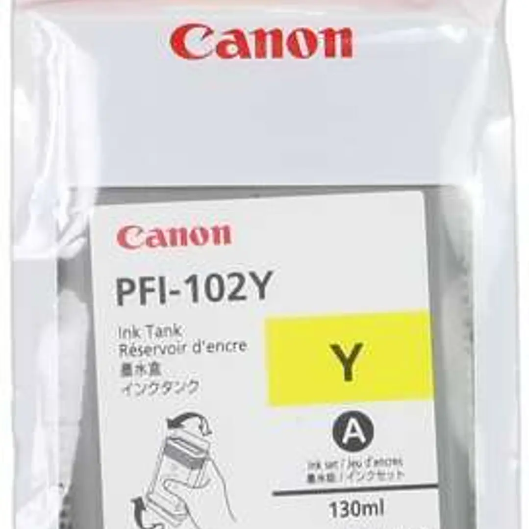 Canon PFI102 Amarillo Cartucho de Tinta Original - 0898B001/PFI-102Y 1
