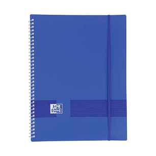 Oxford Live & Go A4 Carpeta de Fundas - Tapa de Plastico Opaco - Espiral 40 Fundas - Color Azul Marino