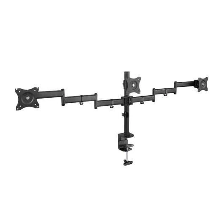 Tooq Soporte de Mesa con Brazos Articulados para 3 Monitores de 13