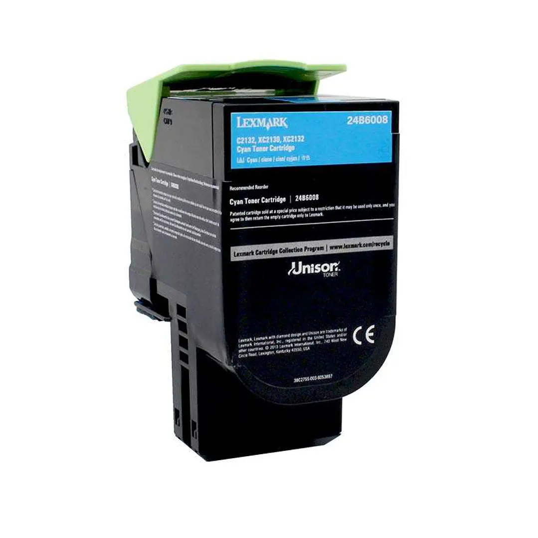 Lexmark C2132/XC2130/XC2132 Cyan Cartucho de Toner Original - 24B6008 1