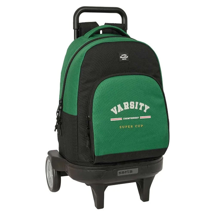 Safta Blackfit8 Varsity Mochila con Carro - Bolsillo Frontal - Ruedas Antivibracion - Hombreras Acolchadas - Portabotellas - Mochila Extraible - 33L - 1