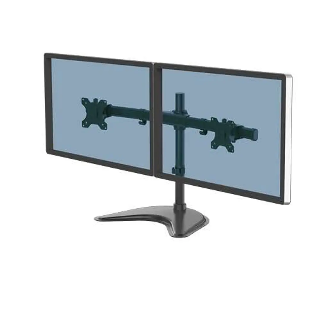 Fellowes Professional Series Peana para Monitor Doble - Gestion de Cables Integrada - Hasta 30