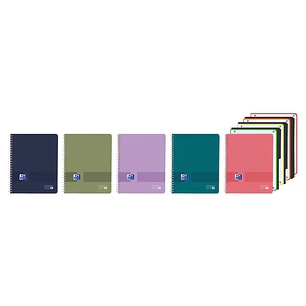 Oxford Live and Go Cuaderno de Espiral - Formato A4+ - 120 Hojas - Cuadricula 5x5mm - Tapa de Plastico - Anti Traspaso de Tinta - Digitalizacion de Te
