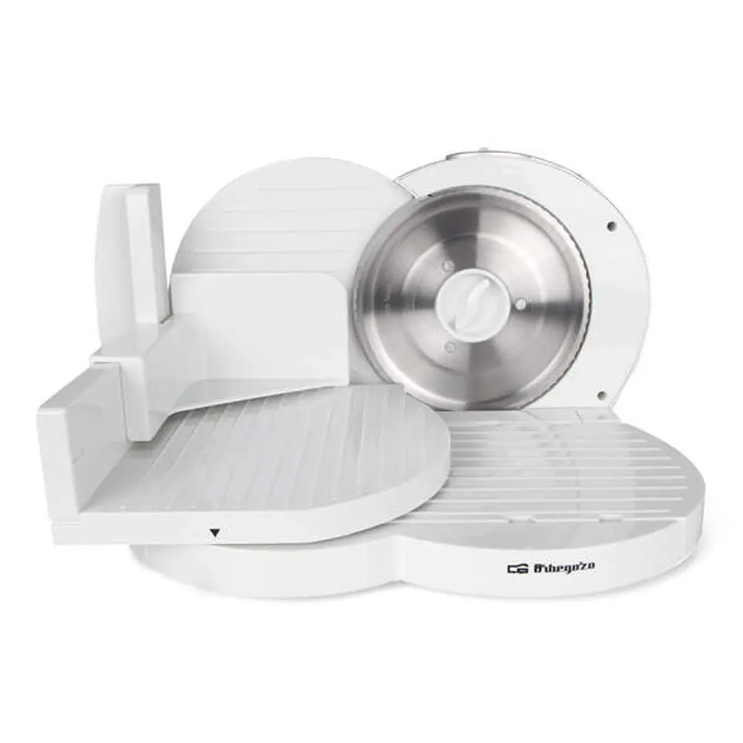 Orbegozo MS 4200 Cortadora Blanca - Potente y Eficiente - con Cuchilla de Acero Inoxidable y Ajuste de Grosor de Corte Ideal para Sorprender en la Coc 1