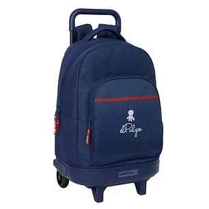 Safta el Pulpo Mochila con Carro - Extraible - Bolsillo Frontal - Portabotellas - Tirador Doble - Hombreras Acolchadas - Asa Acolchada - Tarjeta ID - 