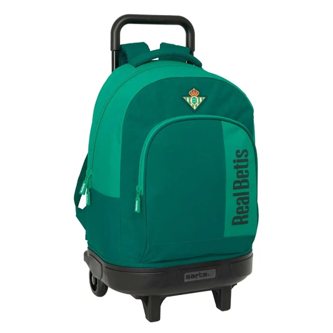 Safta Real Betis Balompie Mochila con Carro - Extraible - Bolsillo Frontal - Portabotellas - Tirador Doble - Hombreras Acolchadas - Asa Acolchada - Ta 1