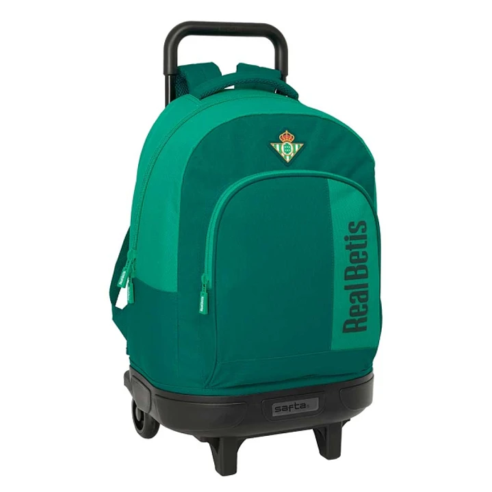 Safta Real Betis Balompie Mochila con Carro - Extraible - Bolsillo Frontal - Portabotellas - Tirador Doble - Hombreras Acolchadas - Asa Acolchada - Ta 1