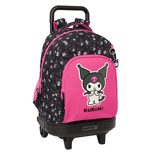 Safta Kuromi Mochila con Carro - Extraible - Bolsillo Frontal - Portabotellas - Tirador Doble - Asa y Hombreras Acolchadas - Tarjeta ID - Base Reforza