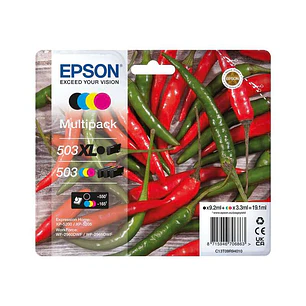 Epson 503XL/503 Pack de 4 Cartuchos de Tinta Originales - C13T09R94010