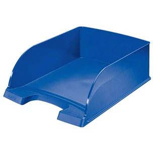Leitz Plus Jumbo Bandeja Portadocumentos de Gran Capacidad - Formato Vertical A4 - Hasta 8uds Apilables - Color Azul