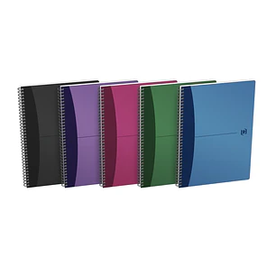 Oxford Office Urban Mix A4 Cuaderno Espiral - Tapa de Plastico Resistente - 90 Hojas Cuadriculadas 5x5 - Colores Surtidos