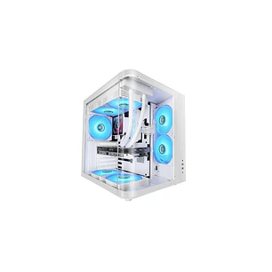 Mars Gaming MC-CURV Caja Torre ATX - Cristal Templado Curvo Continuo - Doble Camara - Conectividad USB-C y USB 3.0 - 7 Ranuras de Expansion - 343x286x