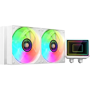 Mars Gaming ML-TWO240 Kit de Refrigeracion Liquida - Potencia 450W - Iluminacion ARGB Infinity Mirror - Bomba Opti-Chamber - Color Blanco
