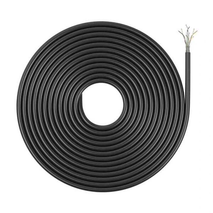 Aisens Bobina de Cable de Red Exterior Impermeable RJ45 Cat.6 UTP Rigido CCA AWG23 - 305m - Color Negro 1