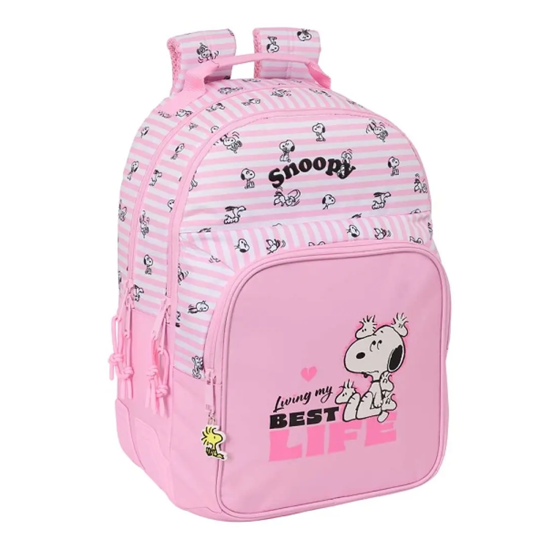 Safta Snoopy Mochila - Adaptable a Carro - Bolsillo Frontal - Portabotellas - Cremallera con Doble Tirador - Asa de Mano - Hombreras y Espalda Acolcha 1