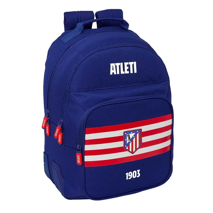 Safta Atletico de Madrid Mochila - Adaptable a Carro - Bolsillo Frontal - Portabotellas - Cremallera con Doble Tirador - Asa de Mano - Hombreras y Esp 1